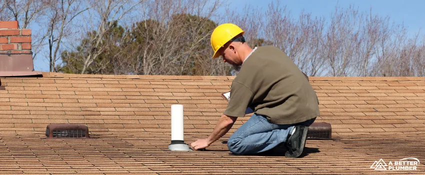 ABP - Plumber inspecting vent