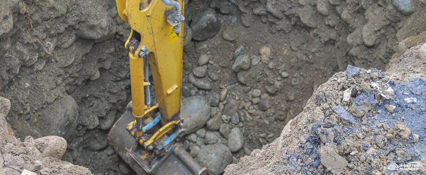 ABP-excavator digging for drainage
