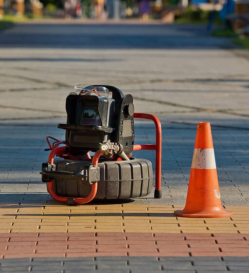 a portable camera for sewer line inspection
